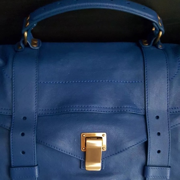 Authentic Proenza Schouler PS1 Bag Handbag Crossbody Royal Blue Mint Like New - Picture 4 of 12